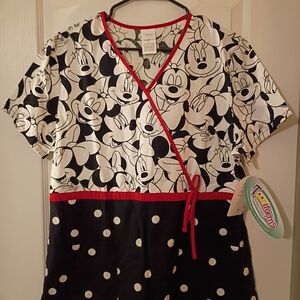Disney Minnie Mouse Scrub Top
